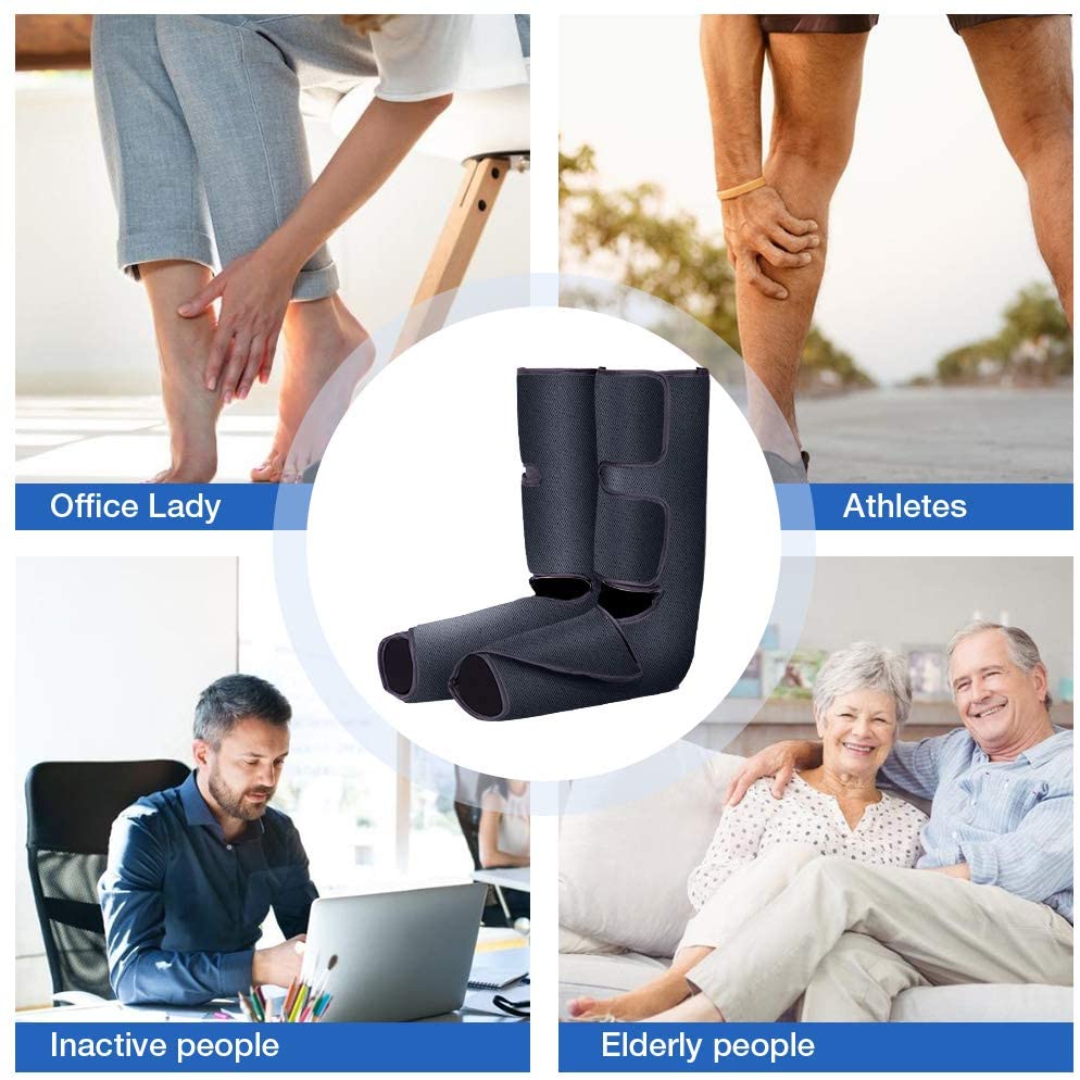 Christmas Gifts Foot and Leg Massager with Heat, Air Leg Compression Massager for Circulation and Restless Legs Syndrome Relief,Foot and Calf Massager with 6 Modes 3 Intensities image 5