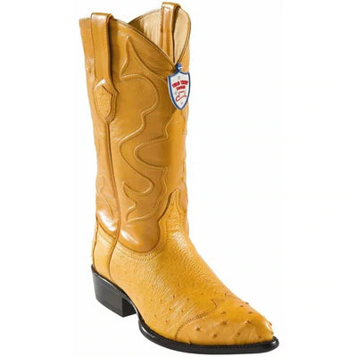 WEST BOOTS #2990402 MEN'S | COLOR BUTTERCUP | MEN'S WILD WEST OSTRICH WINGTIP COWBOY BOOTS HANDCRAFTED image 0