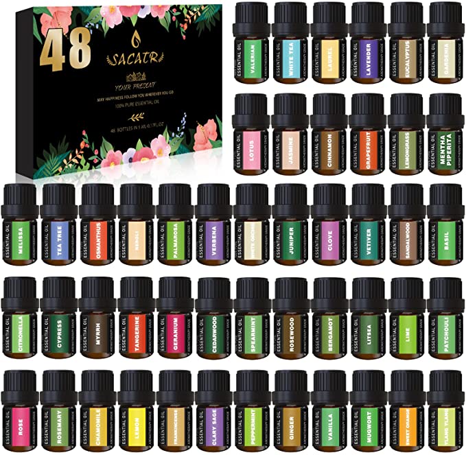 48 Bottons Essential Oil Set, Premium Scented Fragrance Oils for Soap, Candle Bath Bombs Making (5ml/0.17oz) image 0