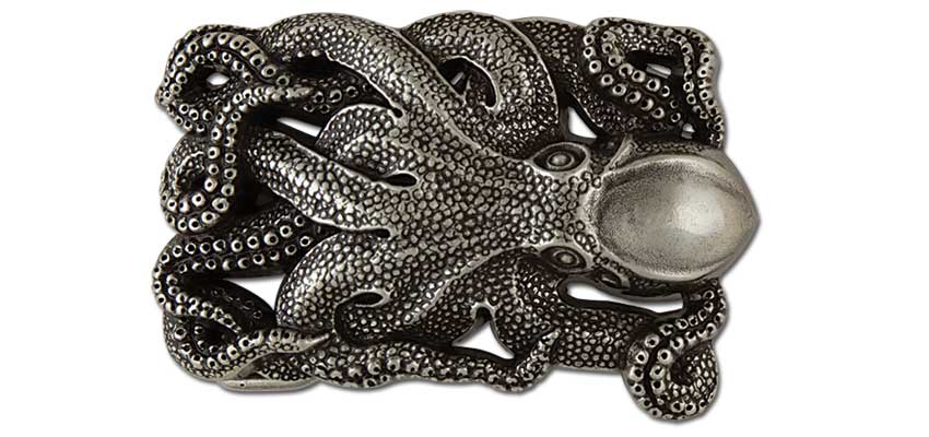Tandy Leather Octopus Trophy Buckle 1-1/2" (38 mm) #1770-49 image 0
