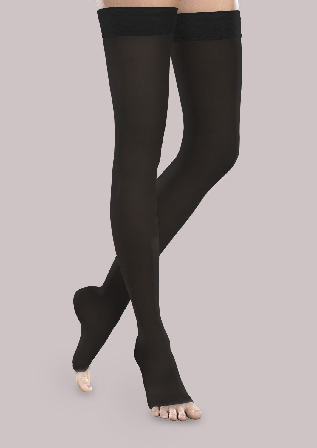 Sheer Ease Women's Open-Toe Mild Support Thigh High (15-20 mmHg) image 1
