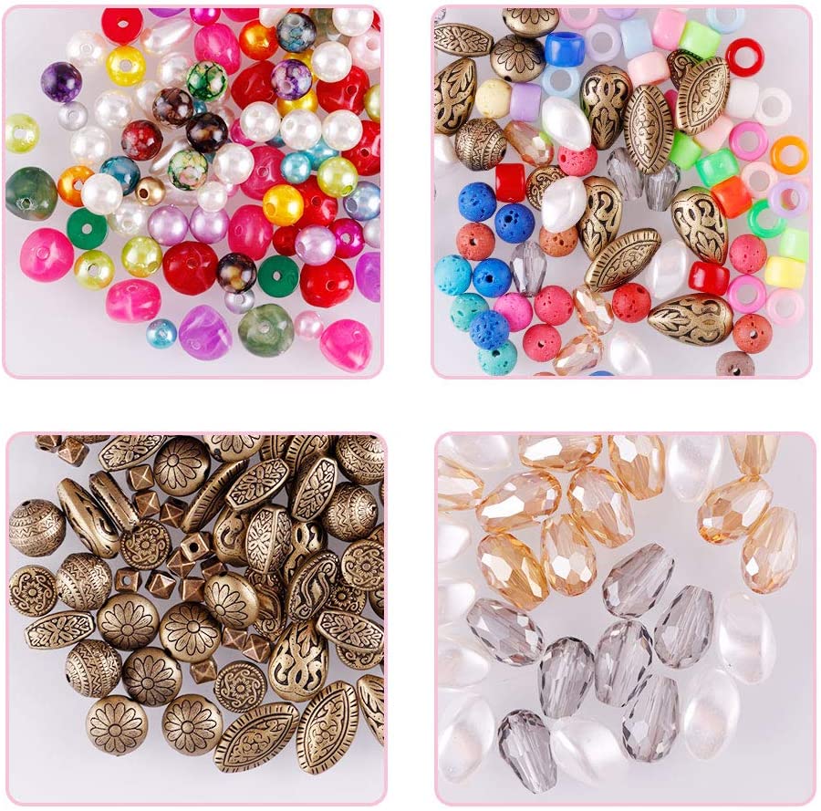 2020Pcs Jewelry Making Supplies Kit Earrings and Repair Tools Include Jewelry Charms, Beads, Findings, Case and Beading Wire for Necklace Bracelet, DIY Craft Gifts for Girls, Kids image 5
