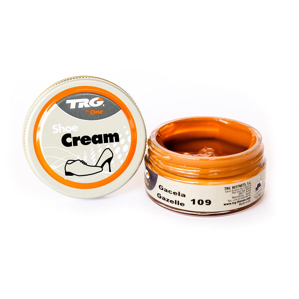 TRG Shoe Cream 1.7 Ounce Shoe Cream Amazing Vibrant Colors! | Shoe Care Self Shine Leather Boots, and Leather Shoes - #09 Gazella image