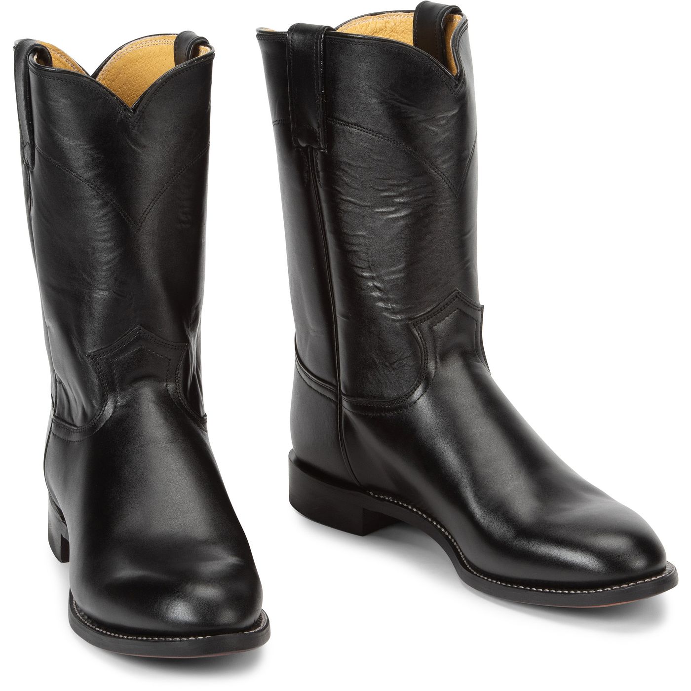 Justin Boots Men's Jackson 10" Roper Boot - Black (3133) - Front View