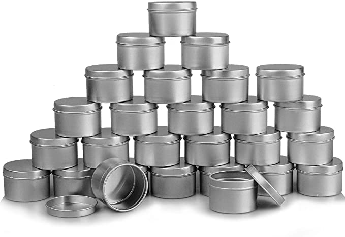 DINGPAI 27pcs Candle Tins, 2oz Metal Tins, Round Empyt Candle Containers for Candle Making, Party Favors, Spices &amp; Gifts… image 0