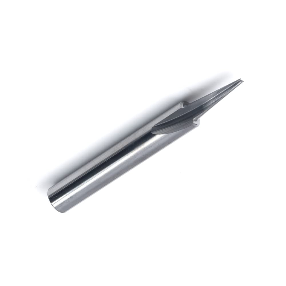 PANHAM 15 Degree Profile Router Bit V Groove Bit for Wood Carving Solid Carbide with 1/4" Shank,1/4" X 2" Long image 3
