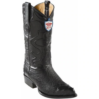 WEST BOOTS #2990405 MEN'S | COLOR BLACK | MEN'S WILD WEST OSTRICH WINGTIP COWBOY BOOTS HANDCRAFTED image 0