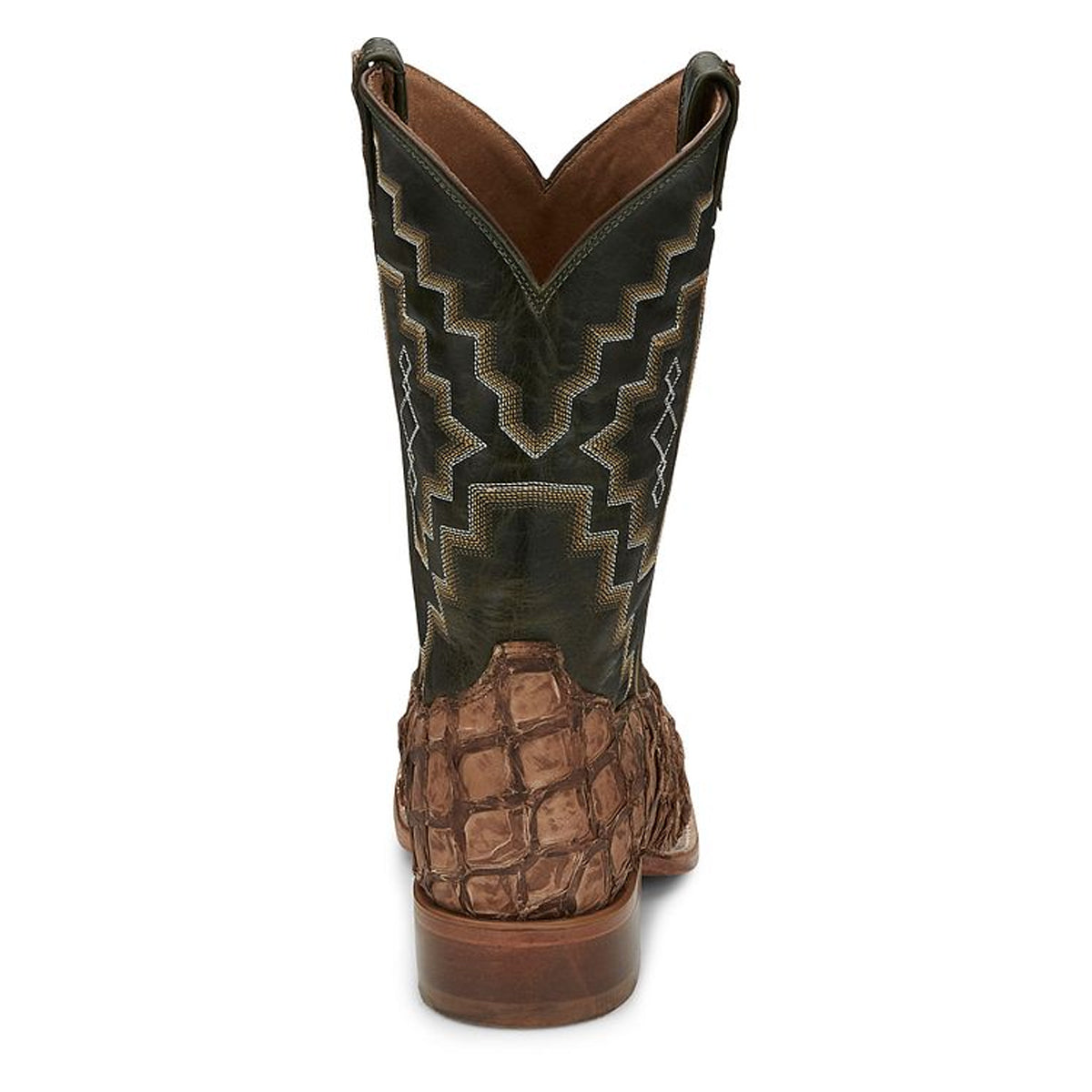 Tony Lamas Boots Men's Western  Leviathan 11" Pirarucu Color Chocolate image 4