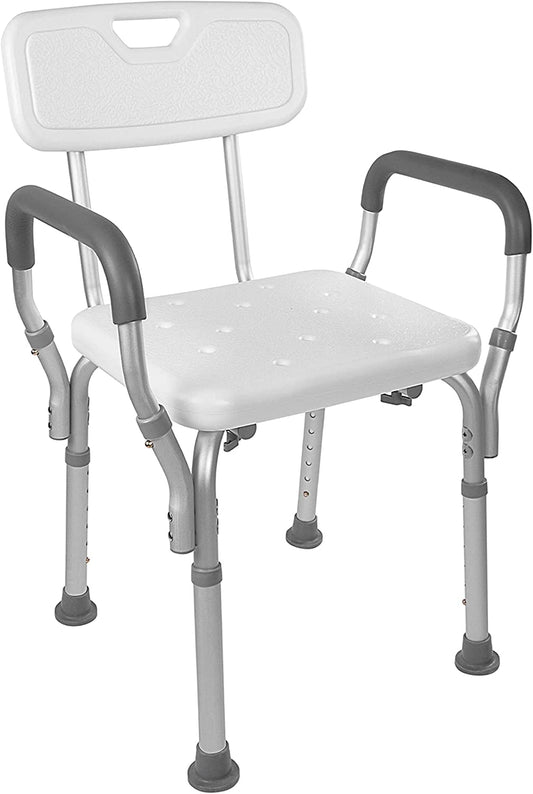 Vaunn Medical Tool-Free Assembly Spa Bathtub Shower Lift Chair, Portable Bath Seat, Adjustable Shower Bench, White Bathtub Lift Chair with Arms image 0