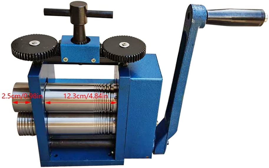 Jewelry Rolling Mill Machine, 3in/75mm Roller Manual Combination Rolling Mill Flatten Machine,DIY Metal Sheet Wire Flat Jewelry Tool image 8