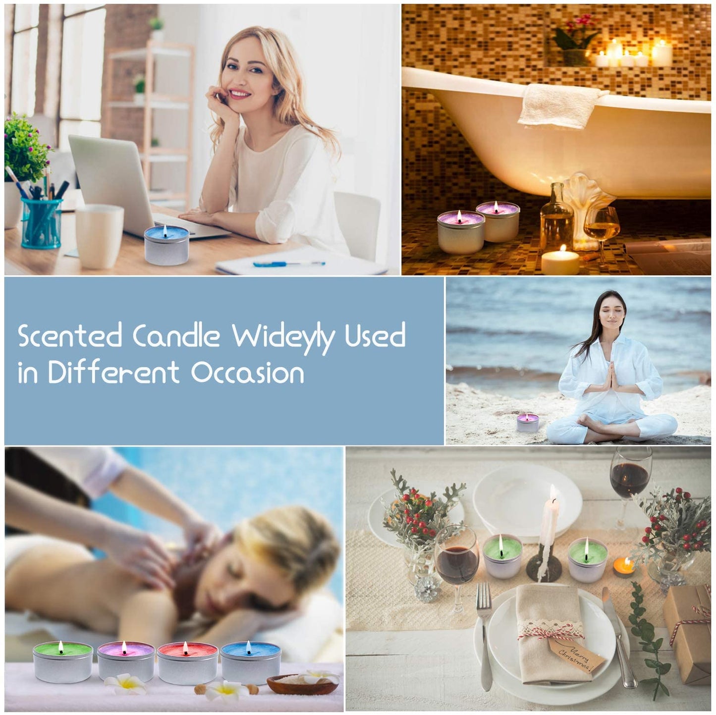 Candle Making Kit – Easy to Make Colored Candle Soy Wax Kit Include Wax, Rich Scents, Dyes, Wicks, Tins &amp; More image 4