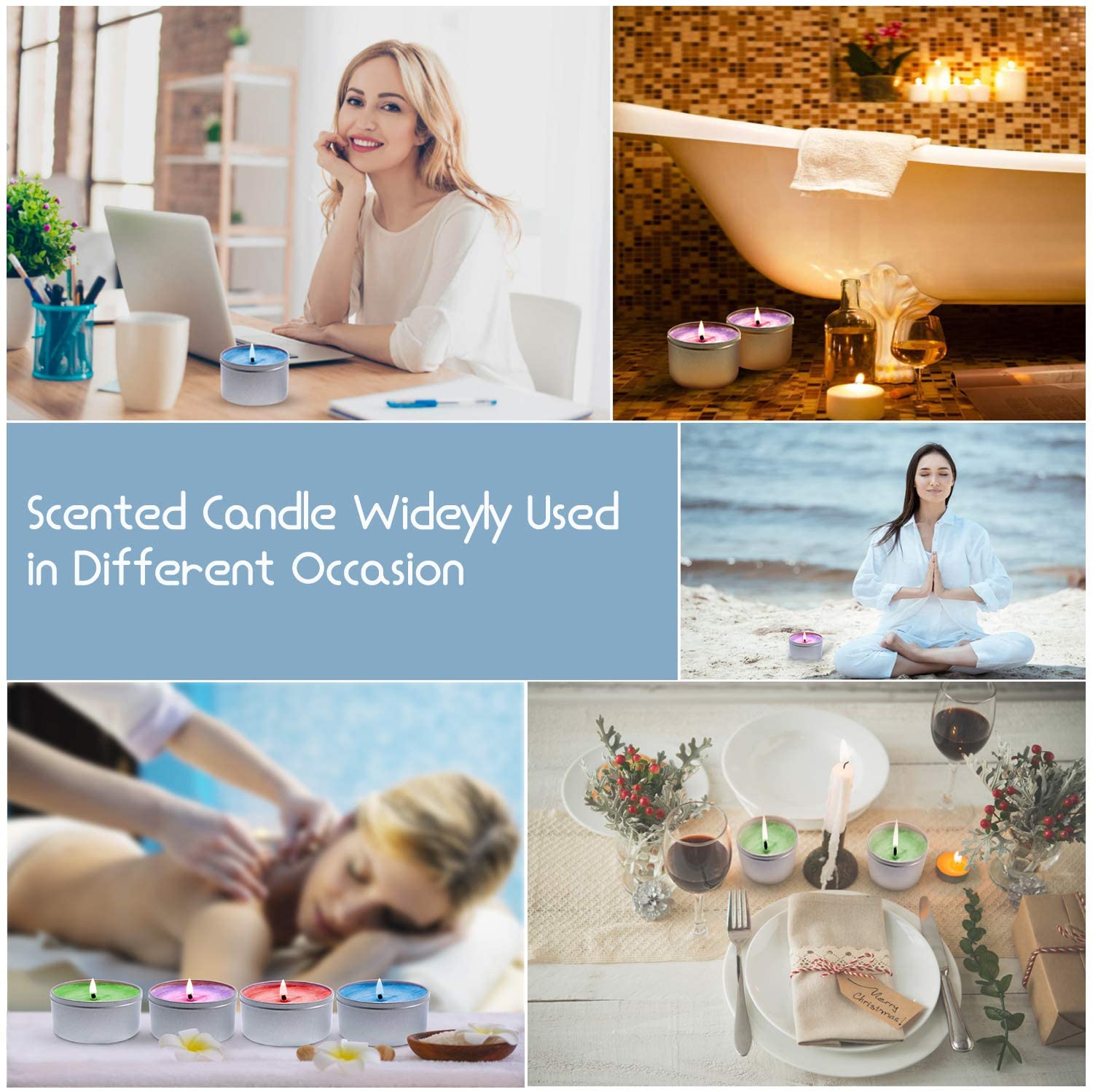 Candle Making Kit – Easy to Make Colored Candle Soy Wax Kit Include Wax, Rich Scents, Dyes, Wicks, Tins &amp; More image 4