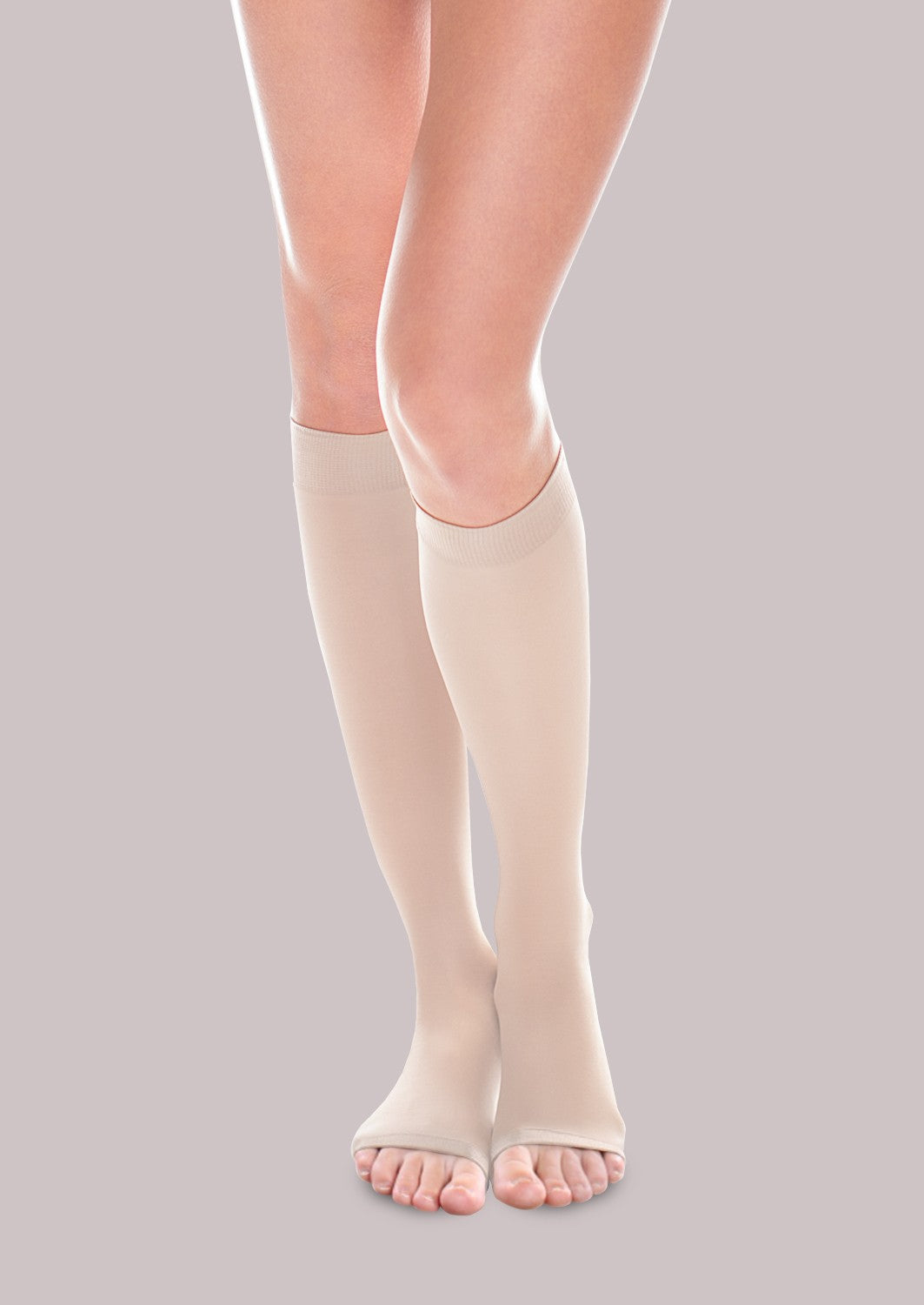 Sheer Ease Women's Open-Toe Moderate Support Knee High (20-30 mmHg) image 0