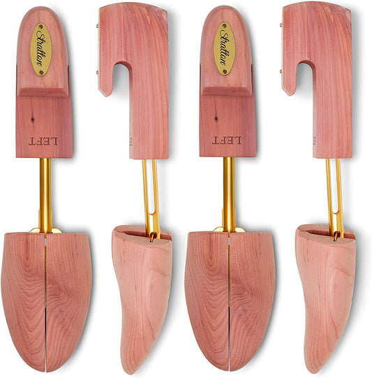 STRATTON MEN’S ADJUSTABLE SPLIT TOE CEDAR SHOE TREE | GROWN IN USA | GREAT GIFT FOR MEN image 0