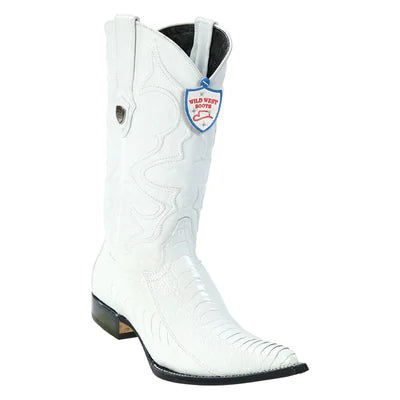 WILD WEST BOOTS #2950528 MEN'S | COLOR WHITE | MEN'S WILD WEST OSTRICH LEG 3X TOE BOOTS HANDCRAFTED image 0