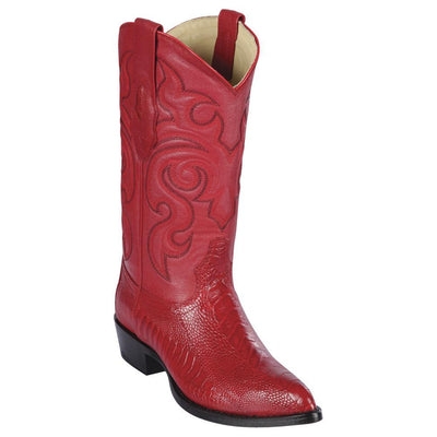 LOS ALTOS BOOTS MENS #990512 J TOE | GENUINE OSTRICH LEG BOOTS | COLOR RED image 0