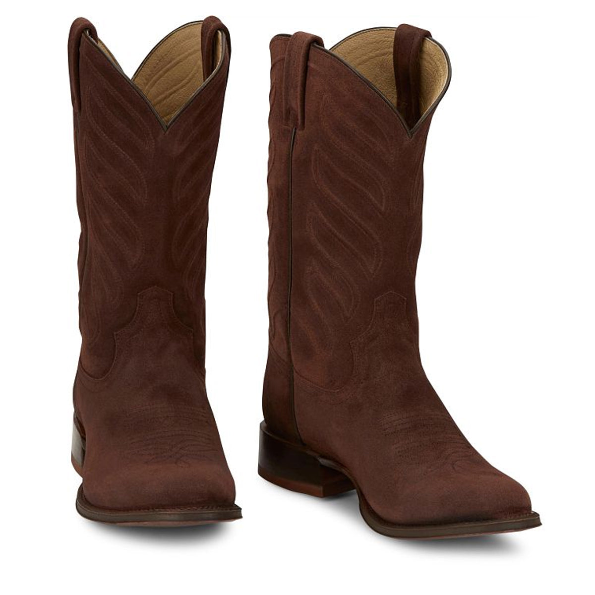 Tony Lamas Boots Men's Western Amado 12" Suede  Color Deep Coffe image 0