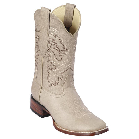 Los Altos Boots Mens #8222709 Wide Square Toe | Genuine Grisly Leather Boots | Color Pomex image 0