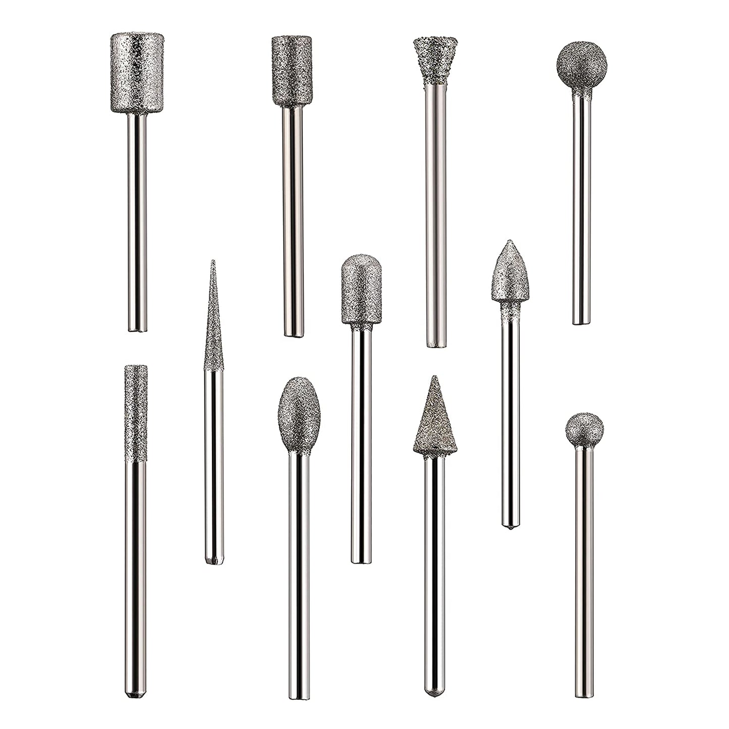 Cedilis 43-Pack Stone Carving Set - 26 Diamond Burr Bits, 10 Impeller, 4 Diamond Cutting Wheel, 3 Metal Dremel, Polishing Rotary Tools for Stone, Rocks, Jewelry, Glass, Ceramics Dremel Rotary Tools image 2