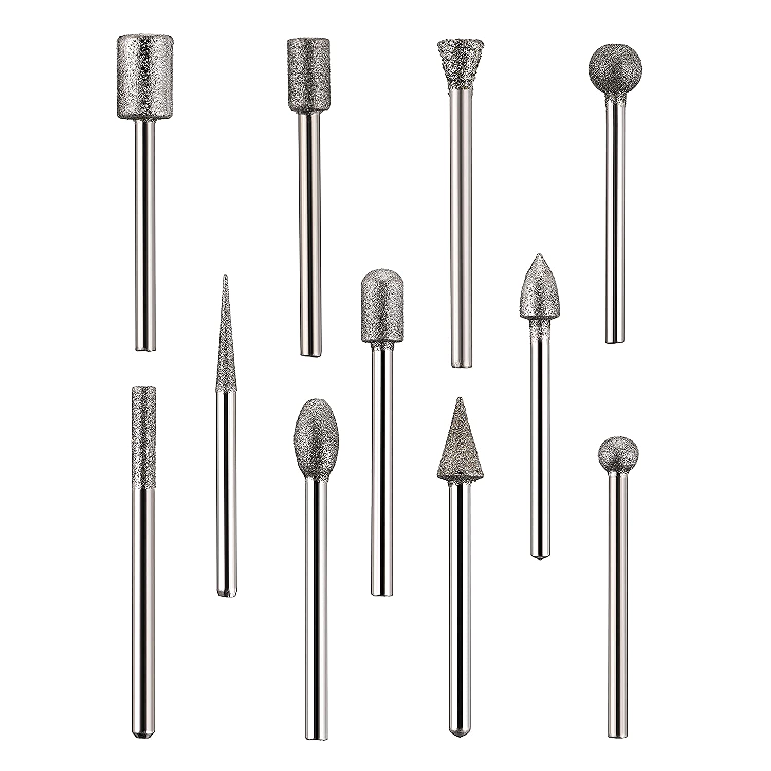 Cedilis 43-Pack Stone Carving Set - 26 Diamond Burr Bits, 10 Impeller, 4 Diamond Cutting Wheel, 3 Metal Dremel, Polishing Rotary Tools for Stone, Rocks, Jewelry, Glass, Ceramics Dremel Rotary Tools image 2