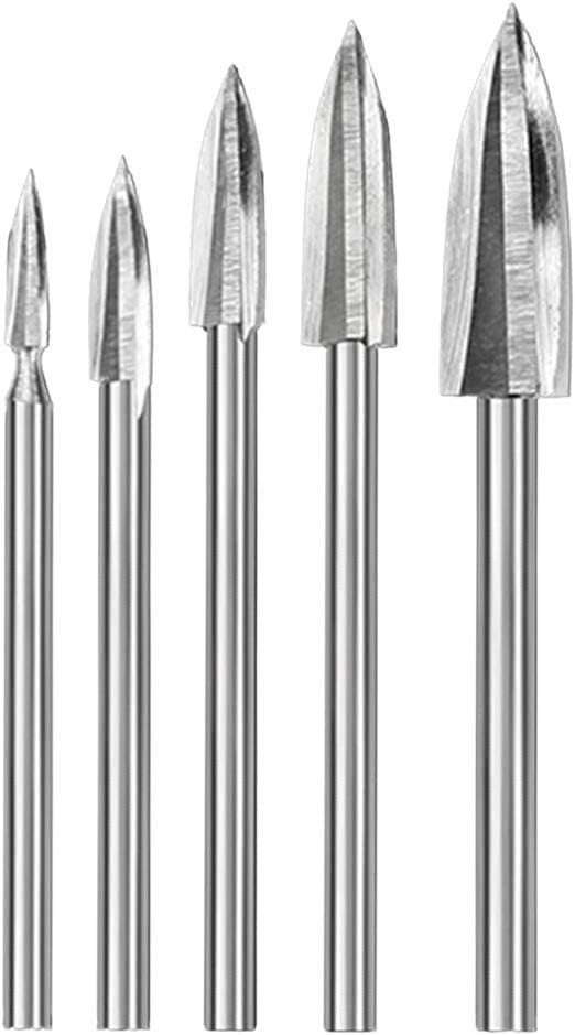 5 PCS Wood Carving Tools, Engraving Drill Accessories Bit Universal Fitment for Rotary Tools image 0