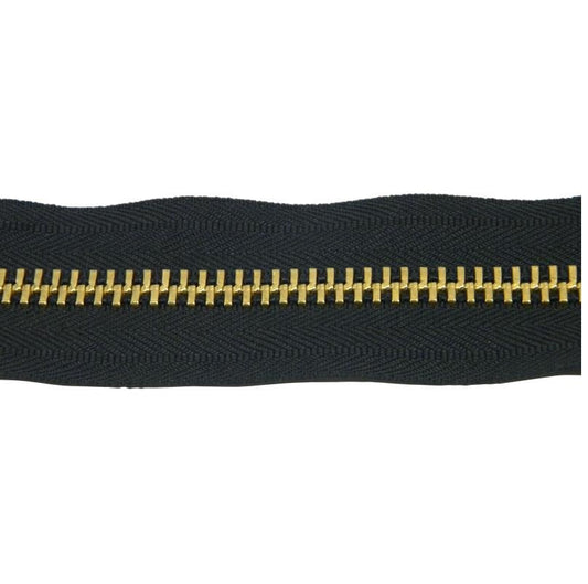 #10 Metal Zipper Tape Gold Teeth  image 0