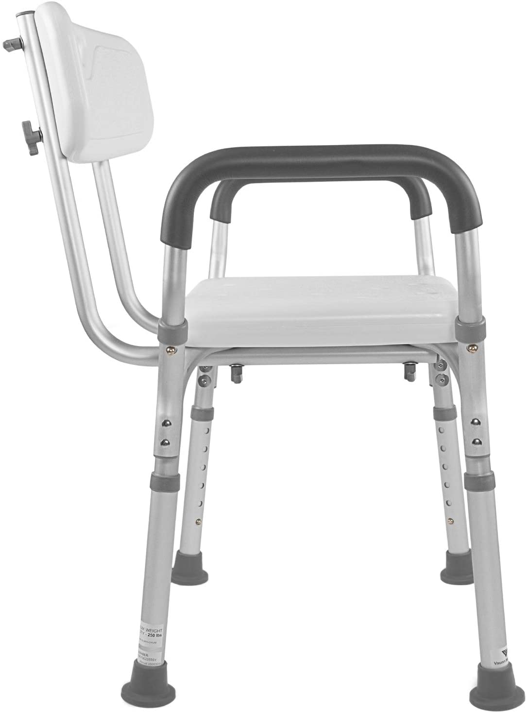 Vaunn Medical Tool-Free Assembly Spa Bathtub Shower Lift Chair, Portable Bath Seat, Adjustable Shower Bench, White Bathtub Lift Chair with Arms image 5