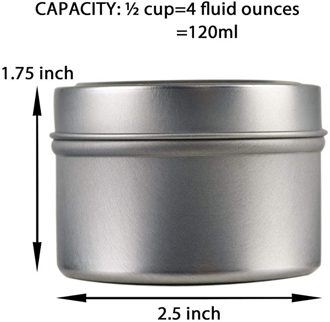 EricX Light Candle Tin 24 Piece, 4 oz, for Candle Making image 2