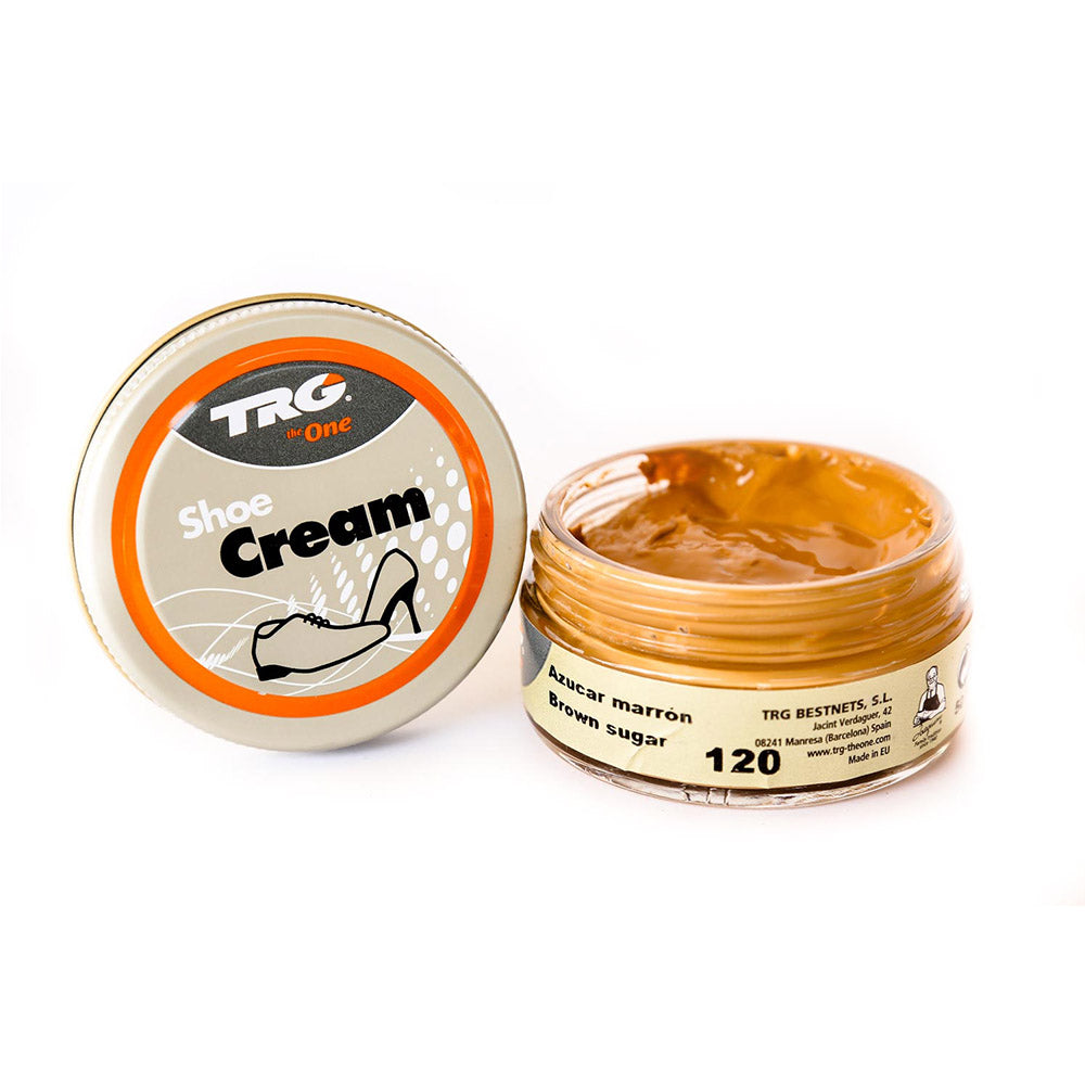 TRG Shoe Cream 1.7 Ounce Shoe Cream Amazing Vibrant Colors! | Shoe Care Self Shine Leather Boots, and Leather Shoes - #120 Brown Sugar image