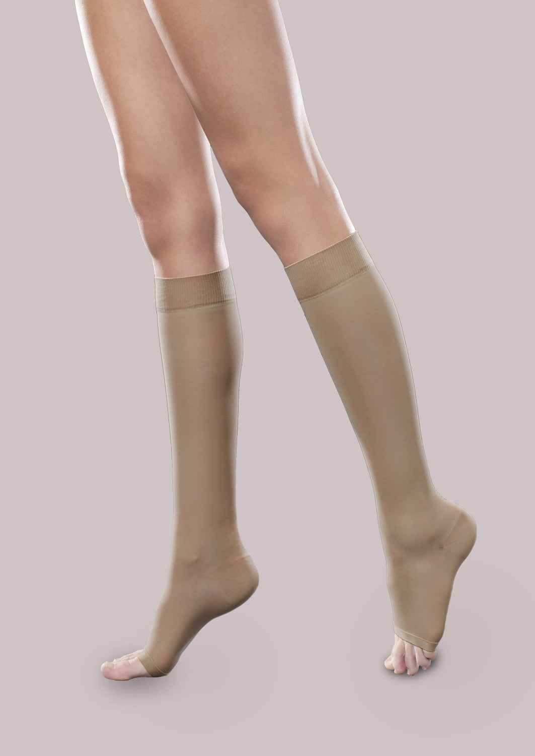 Sheer Ease Women's Open-Toe Firm Support Knee High (30-40 mmHg) image 1