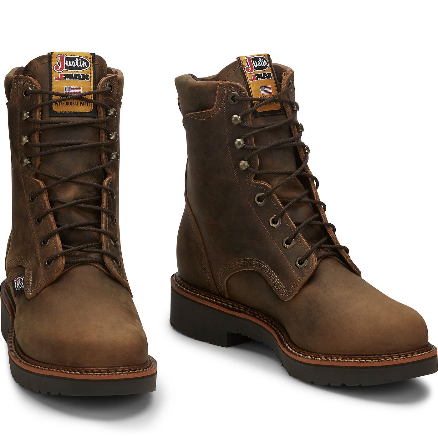 Justin Work Men's Blueprint 8" Work Boot - Tan Gaucho (440) - Front View
