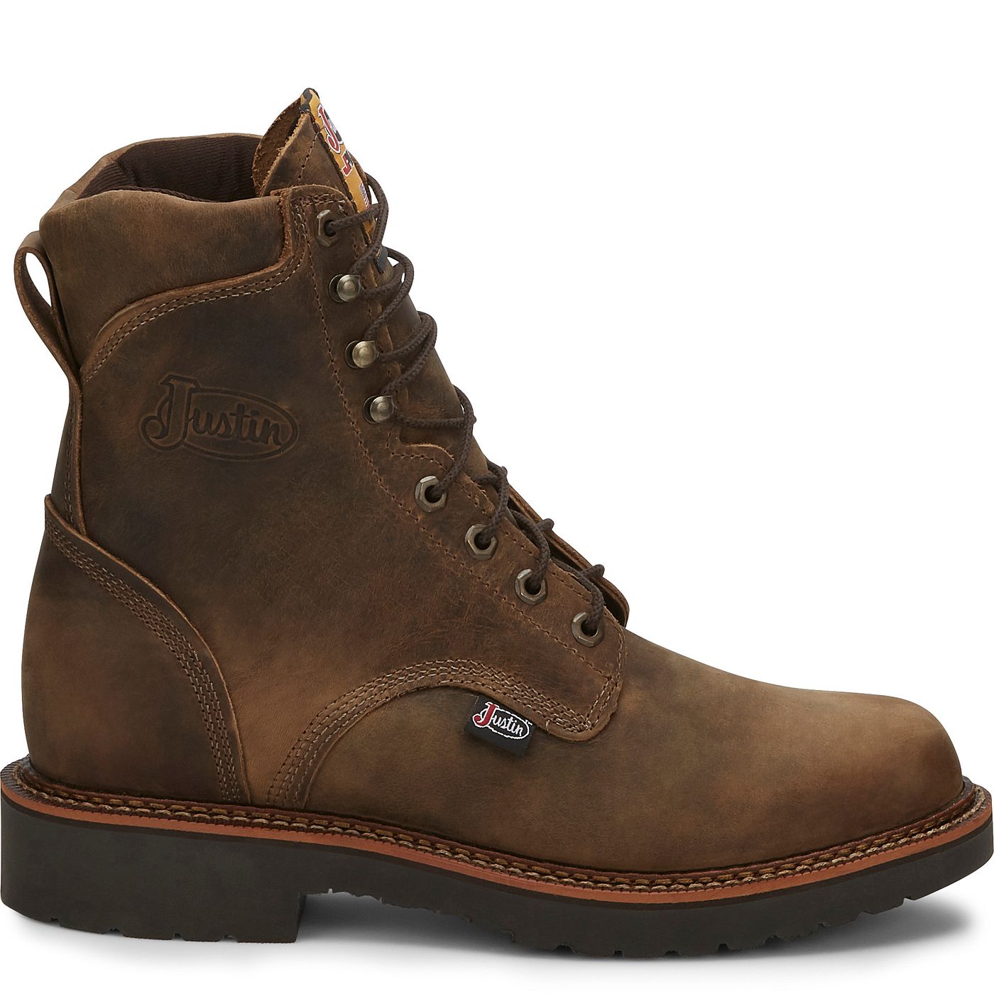 Justin Work Men's Blueprint 8" Work Boot - Tan Gaucho (440) - View 3