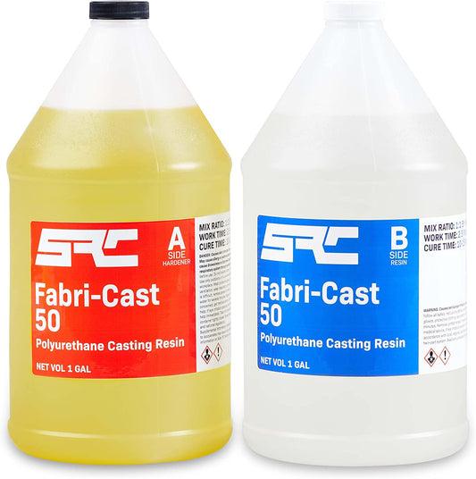 Specialty Resin &amp; Chemical Fabri-Cast 50 [2-Gallon Kit] | 2-Part Polyurethane Casting Resin for Models, Figurines, and Sculptures | Beginner Liquid Molding Set | Ultra Low Viscosity and Fast Curing image 0
