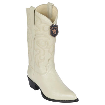 LOS ALTOS BOOTS MENS #995104 J TOE | GENUINE ELK LEATHER BOOTS | COLOR WINTERWHITE image 0