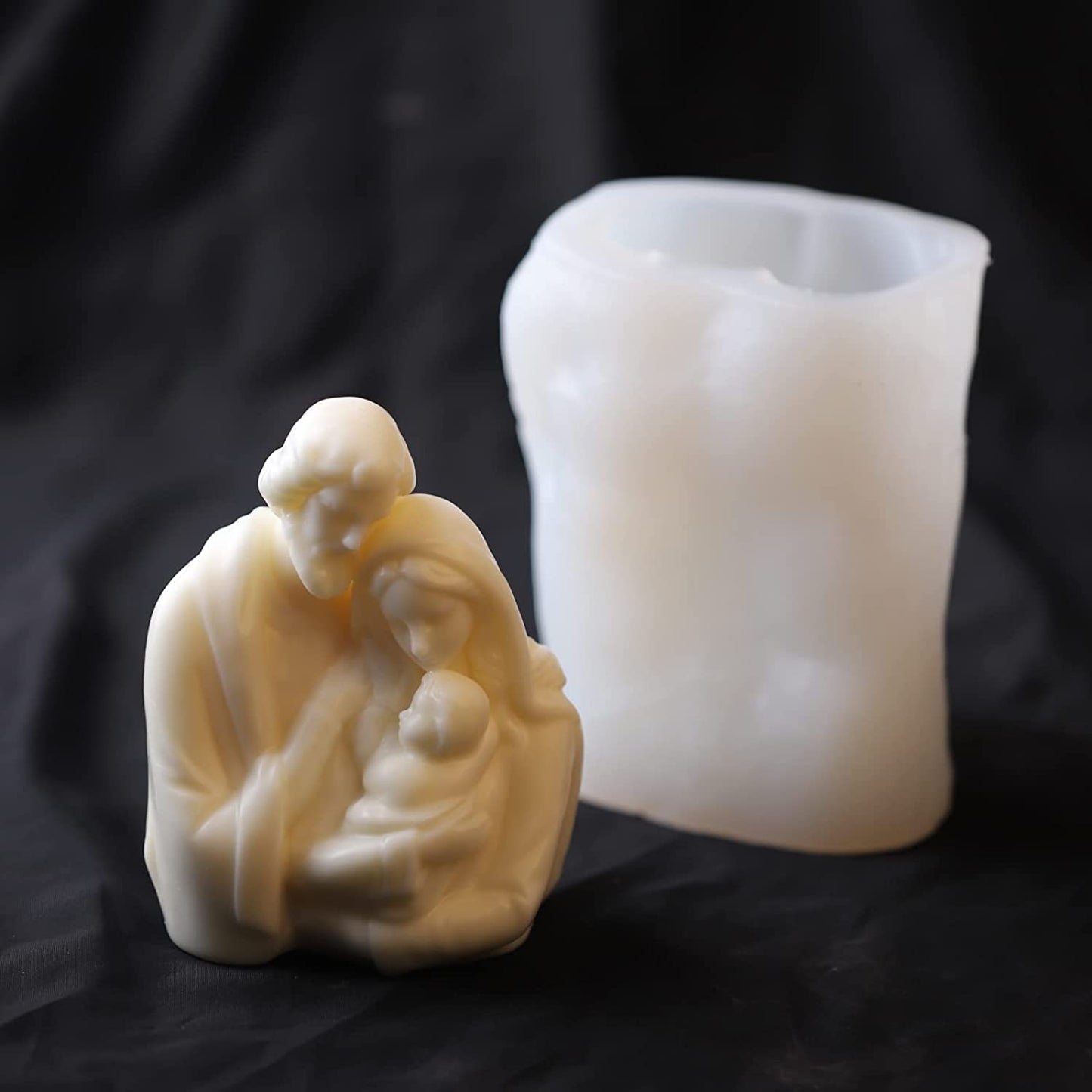5 Inch Nativity Scene Mold Baby Jesus Family Resin Mold Nativity Scene Sculpture Mold Silicone Mold for Resin Candle Mold Nativity Scene Candle Mold Nativity Scene Decoration Mold Jesus Figurines Mold image 2