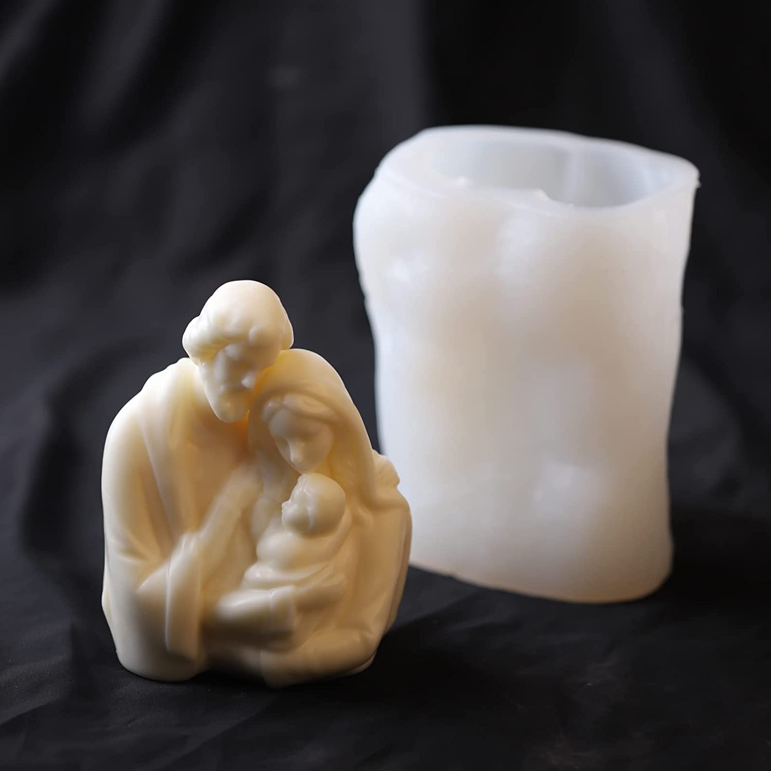 5 Inch Nativity Scene Mold Baby Jesus Family Resin Mold Nativity Scene Sculpture Mold Silicone Mold for Resin Candle Mold Nativity Scene Candle Mold Nativity Scene Decoration Mold Jesus Figurines Mold image 2