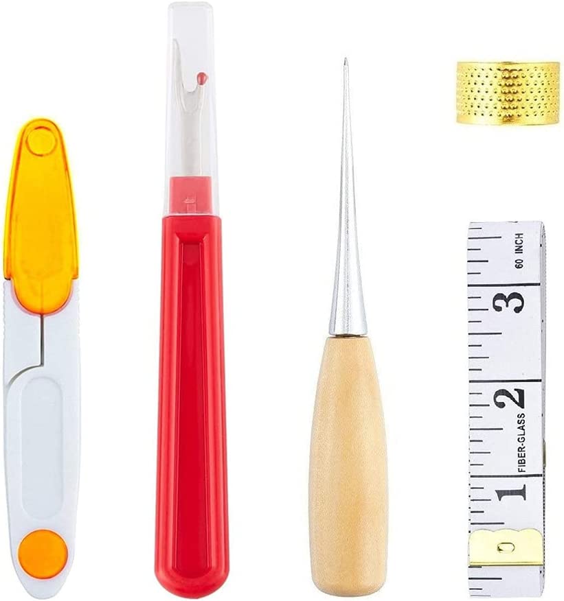 OVLORT Upholstery Repair Kit 29-Pack, Leather Craft Tool Kit Leather Hand Sewing Needles Canvas Thread and Needles Tape Measure Large-Eye Stitching Needles for Leather Repair image 5