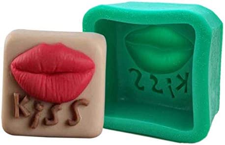 Silicone Molds kiss, Sex red Lips Shape Craft Art Silicone soap molds Resin Molds, 3D Lips Craft Molds DIY Handmade Candle Making Molds - Soap Making Supplies by YSCEN image 0