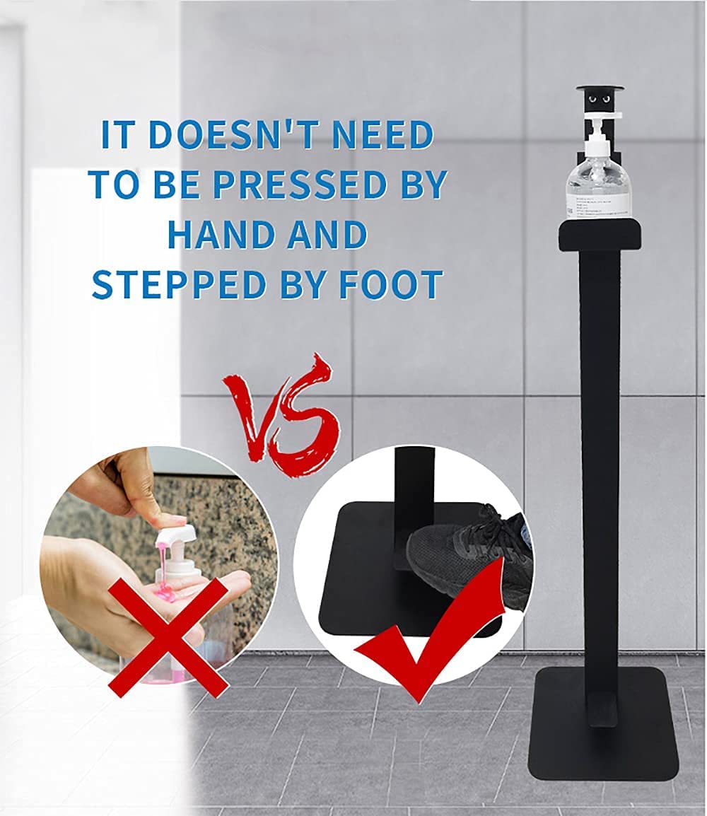 Foot Operated Hand Sanitizer Stand,Touchless Pedal Hand Sanitizer Dispenser Stand Height Adjustable Hand Sanitizer Station,100% Mechanical，for Commercial and Industrial Use-Easy Assembly image 2