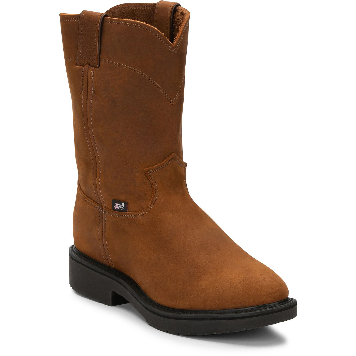 Justin Work Men's Conductor 10" Work Boot - Bark (4760) - View 2