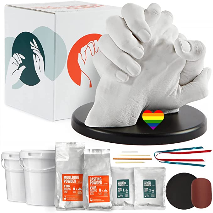 HomeBuddy Hand Casting Kit - Keepsake Hands Mold Kit with Powder Mixing Bucket, Plaster Mold, Alginate Molding Powder, Mothers Day Gifts, Unique Gift for Couples - Test Kit Included image 0