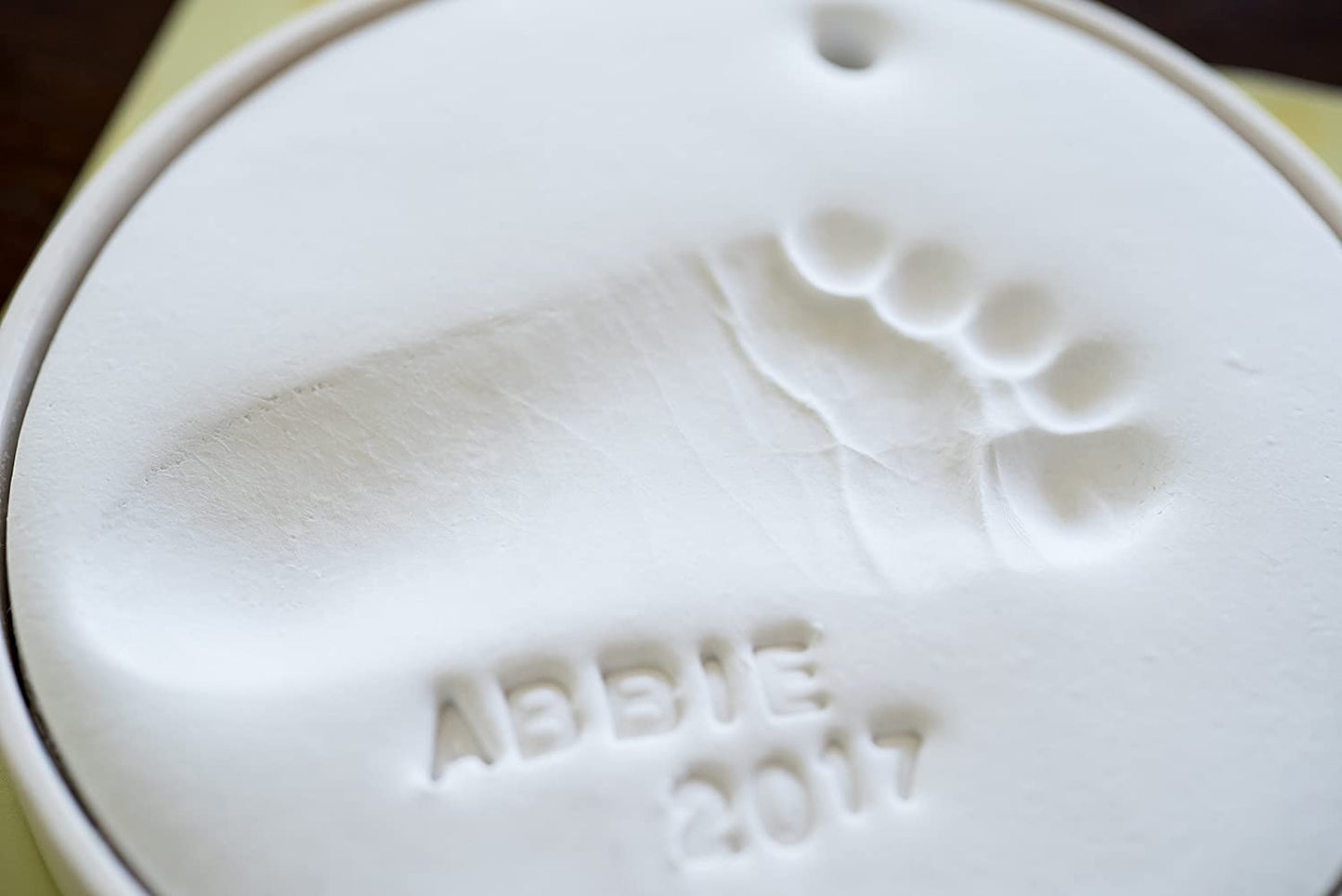 Baby Ornament Keepsake Kit (Newborn Bundle) 2 EASELS, 4 Ribbons &amp; Letters! Baby Handprint Kit and Footprint Kit, Clay Casting Kit for Baby Shower Gifts, Boys &amp; Girls image 4
