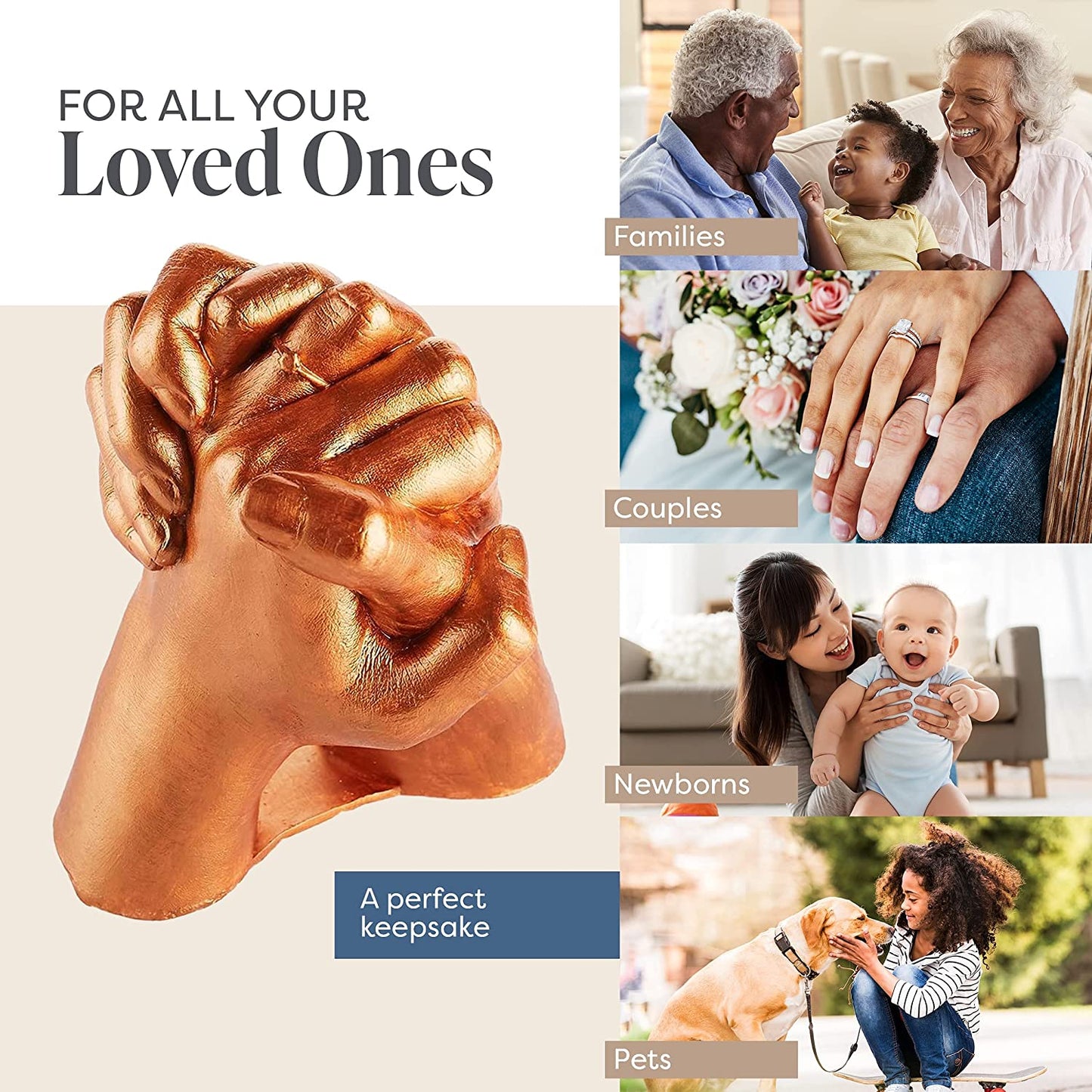 Discovering DIY Hand Casting Kit - Couples Gifts for Him or Her, Father's Day Gifts, Kids and Family Gifts &amp; DIY Craft Kits for Adults - Plaster Hand Mold Kit w/Gloves, Paints &amp; Tools image 1