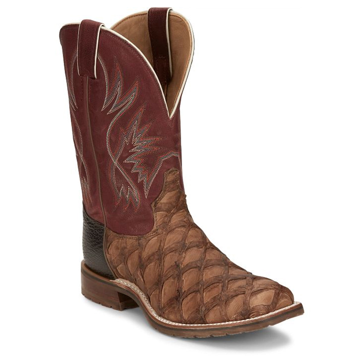 Tony Lamas Boots Men's Footwear Western Prescott 11" Pirarucu Color Toffe image 1
