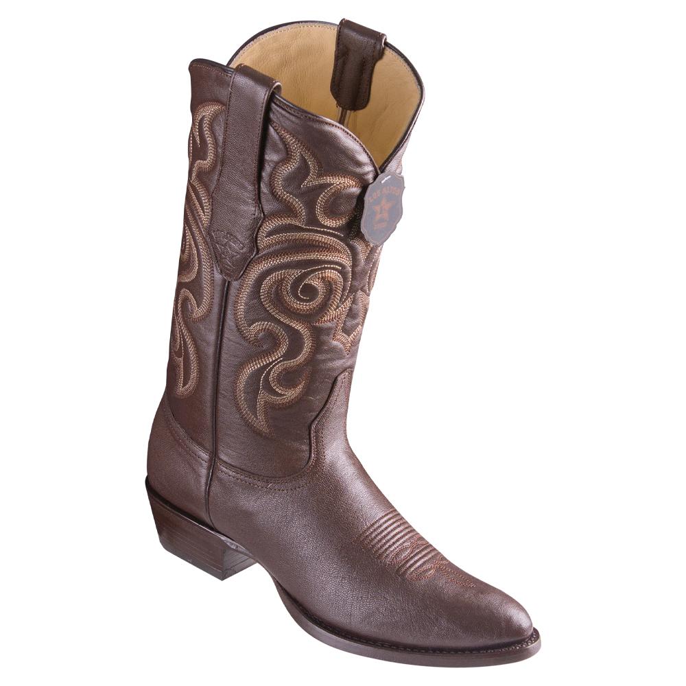 Los Altos Boots Mens #659207 Round Toe | Genuine All Over Goat Leather Boots | Color Brown image 0