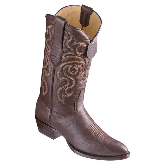 Los Altos Boots Mens #659207 Round Toe | Genuine All Over Goat Leather Boots | Color Brown image 0