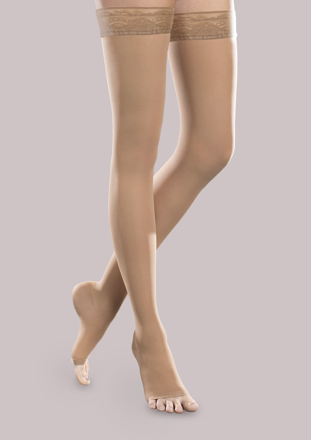 Sheer Ease Women's Open-Toe Mild Support Thigh High (15-20 mmHg) image 2