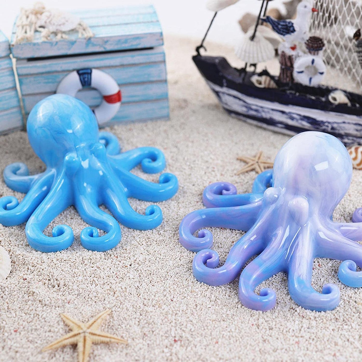 Uwariloy Octopus Epoxy Resin Molds, Creative Octopus Shape Sculpture Casting Mold, Silicone Resin Mould for DIY Crafts Soap Candle Making Chocolate Cake Beeswax image 3