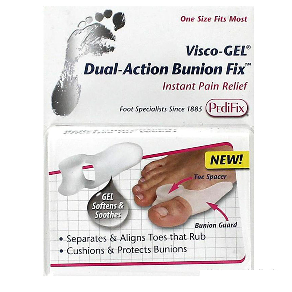 PediFix Visco-Gel Dual-Action Bunion Fix, Combination Bunion Guard &amp; Toe Spacer image 0