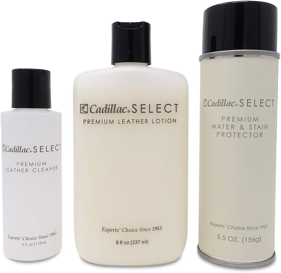 Cadillac Select Premium Leather Care Kit — Cleaner, Lotion & Protector